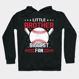 Little Brother Biggest Fan Baseball Season For Boys Hoodie